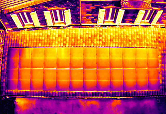 Panneaux solaires thermographie
