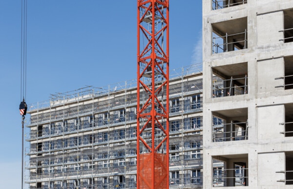 Échafaudage en façade