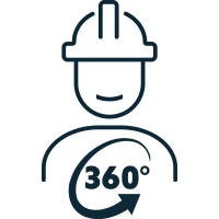 Logo homme 360 - gris